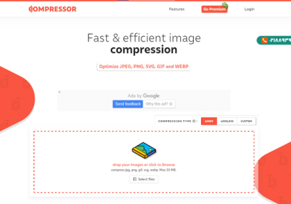 آموزش کاهش حجم عکس آنلاین در سایت compressor.io